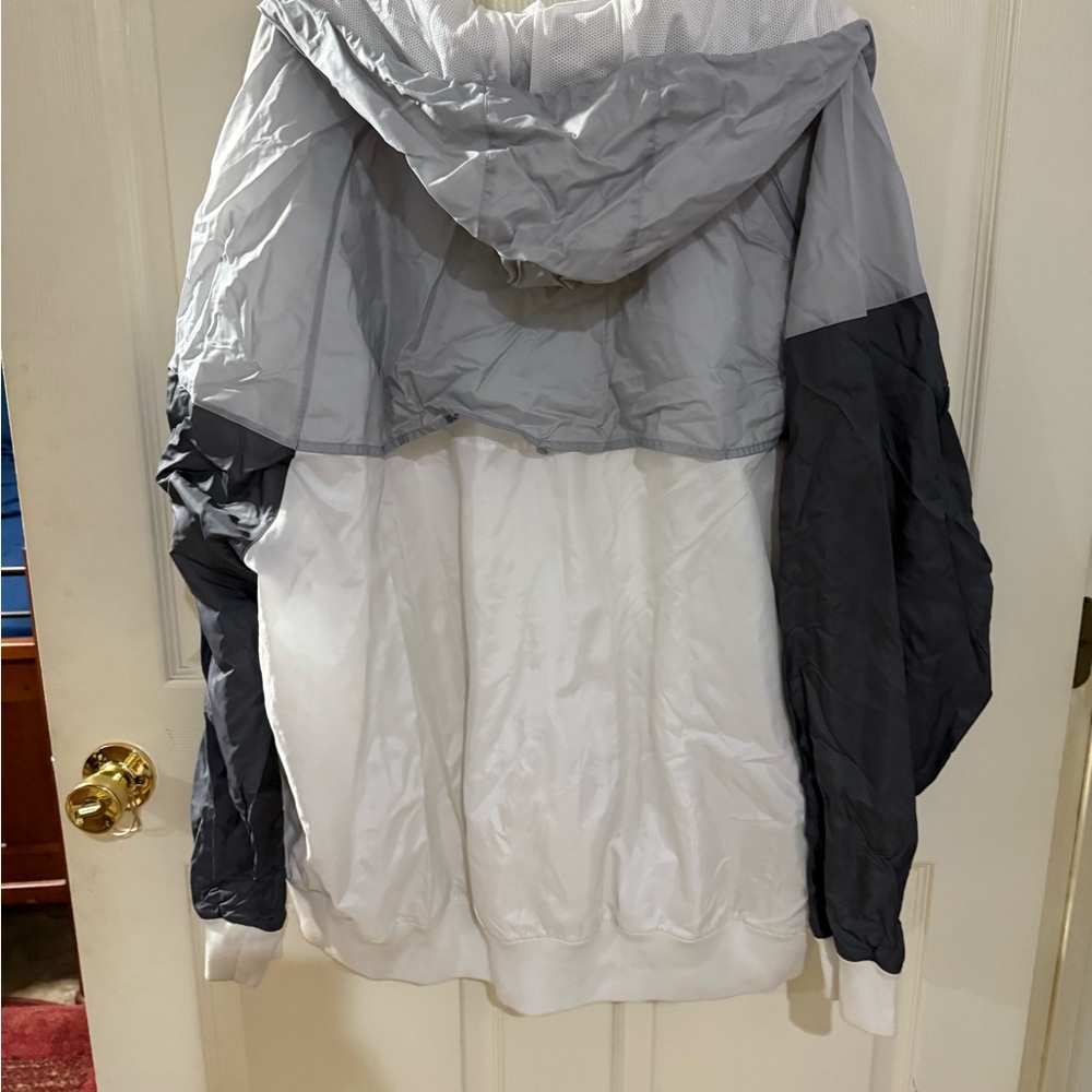 Nike Gray and White Men's Jacket